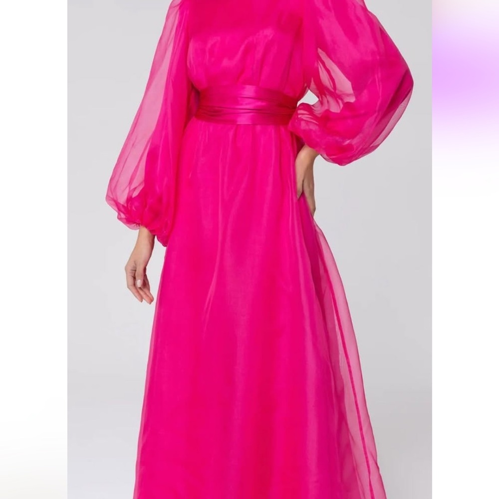 Elegant Pink pure silk Evening Gown
